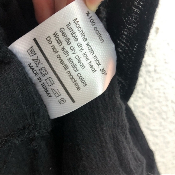 Tiered Ruffle Babydoll Top Black Medium - Picture 8 of 11